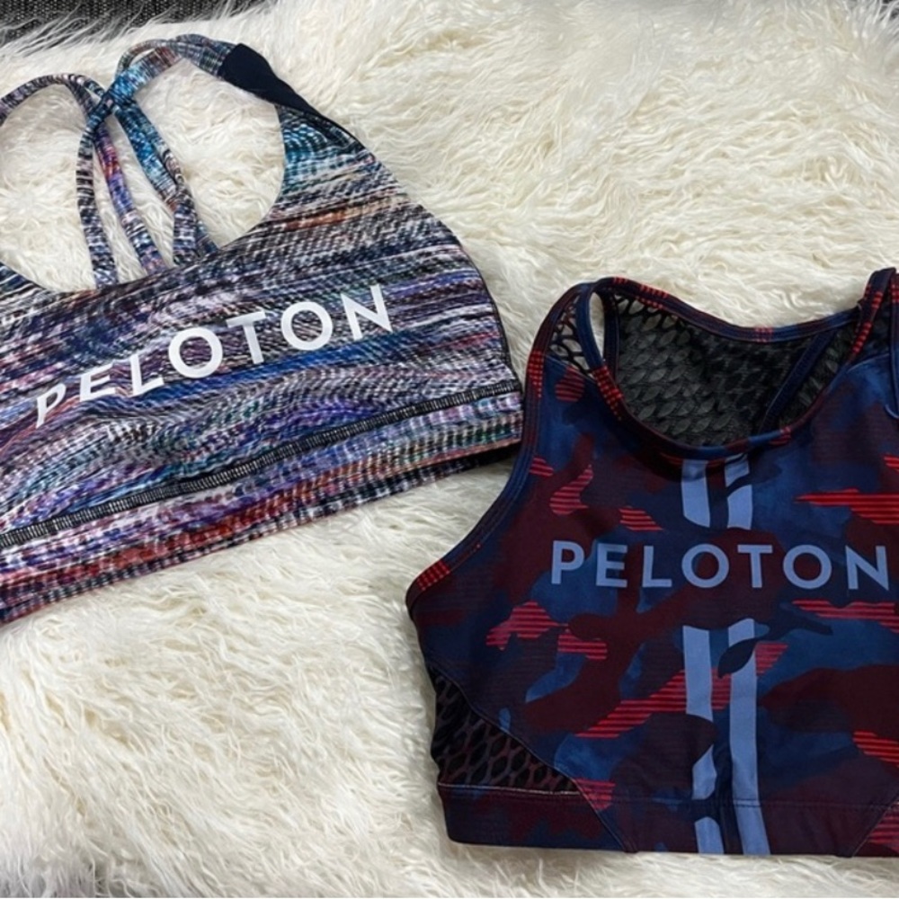 Lot of two Peloton sports bras - Lululemon Digital Oasis and WITH Camo